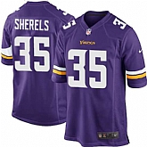 Nike Men & Women & Youth Vikings #35 Sherels Purple Team Color Game Jersey,baseball caps,new era cap wholesale,wholesale hats